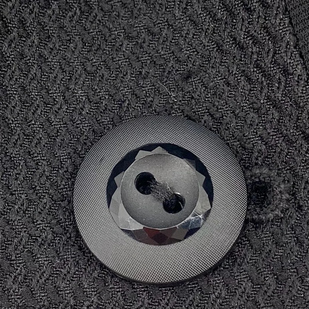 Evan-Picone Blazer Suit Jacket 16 Womens Black Waffle Texture 3 Button Career - Picture 8 of 12